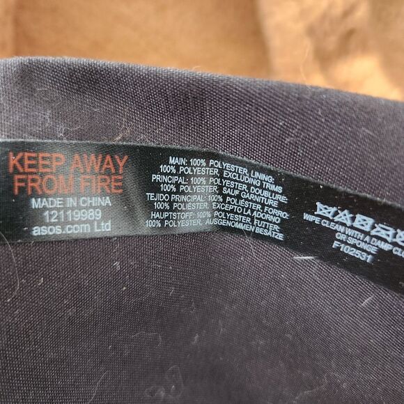 ASOS Design Brown Fuzzy Sherpa Tote Bag - Picture 8 of 11